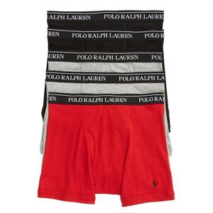 Polo Ralph Lauren Mens Cotton Boxer Brief Small 5-Pack Wicking Black NIB